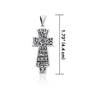 Cross with Words Silver Pendant TPD2998