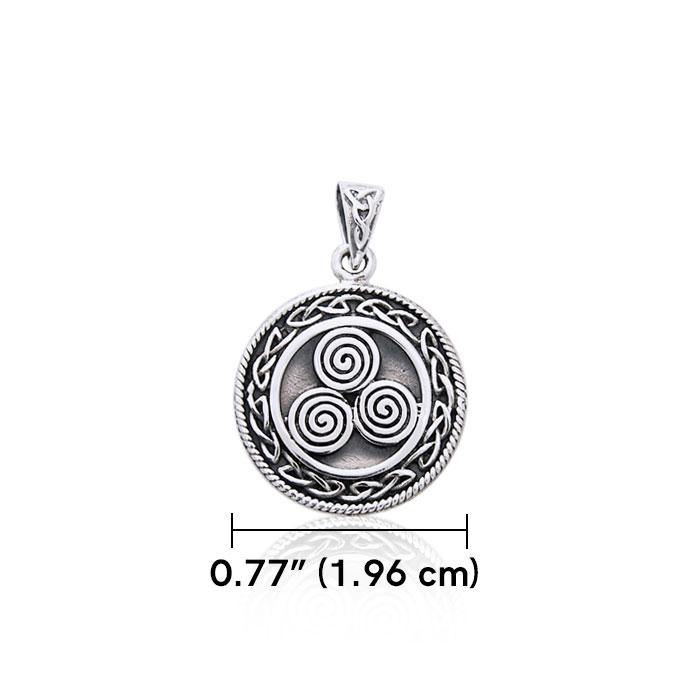 Small Celtic Knot Triskelion Spiral Pendant TPD3024