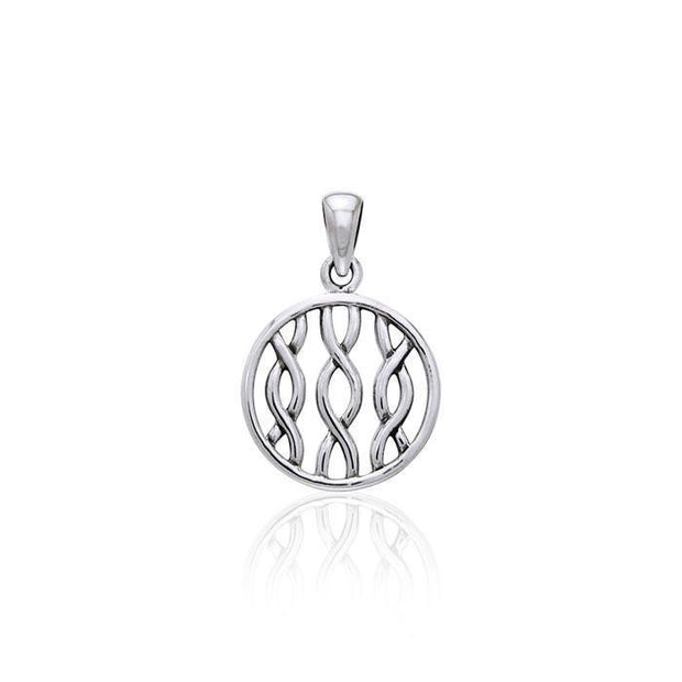 Round Celtic Knot Sterling Silver Pendant TPD3042