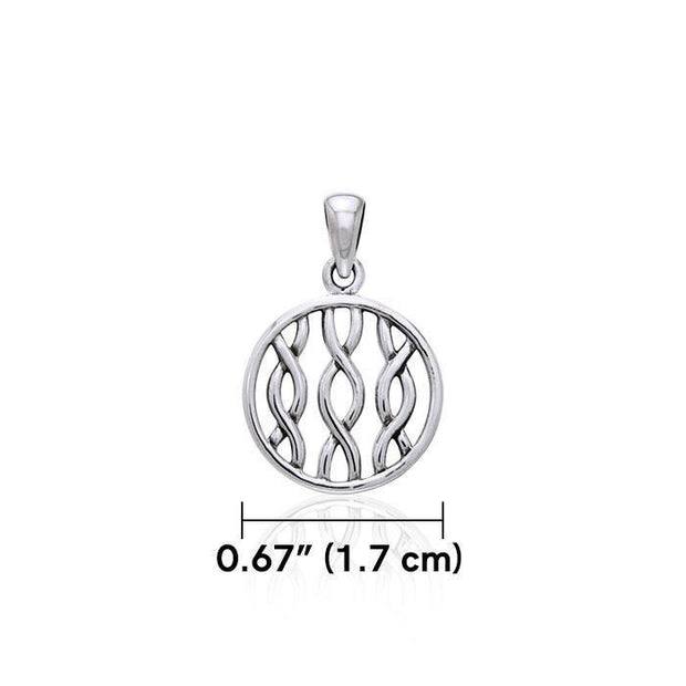 Round Celtic Knot Sterling Silver Pendant TPD3042