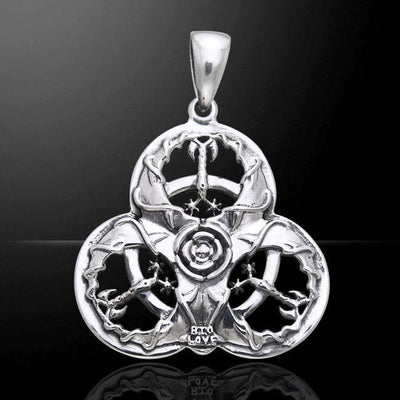 Bio Love with Rose Silver Pendant by Cindy Thorrington TPD314
