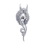 Captured by the Grace of the Angel Phoenix Pendant TPD3266