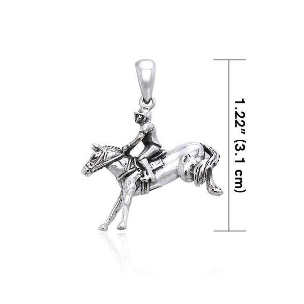 Horse Training Sterling Silver Pendant TPD3271