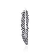 Small Feather Sterling Silver Pendant TPD3283
