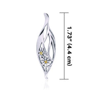Silver Elegance Daisy Leaf Pendant TPD3343