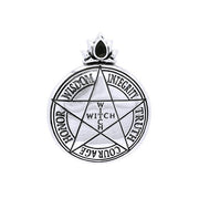 Witch Pentacle ~ Sterling Silver Pendant Jewelry TPD3350