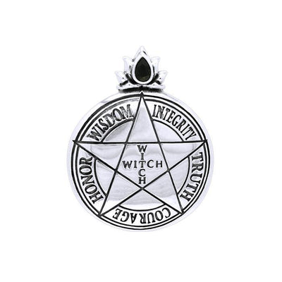 Witch Pentacle ~ Sterling Silver Pendant Jewelry TPD3350