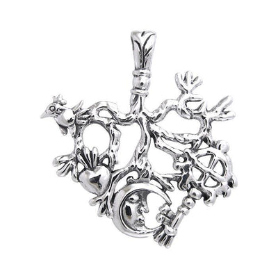 Mystified by the Cimaruta Witch Sterling Silver Pendant TPD3369