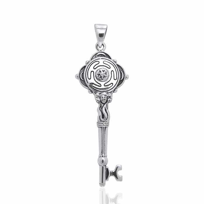 Hecate Skeleton Key Pendant / Witch Fantasy Key / Altar Tool / 