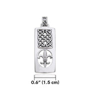 Celtic Knots Fleur De Lis Silver Pendant TPD343