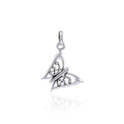 Small Celtic Butterfly Silver Pendant TPD3538