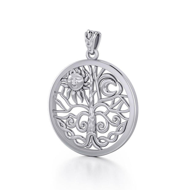 The Tree of Life in its Never-ending journey ~ Sterling Silver Jewelry Pendant TPD3543