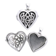 Celtic Heart Aroma Silver Locket Pendant TPD3545