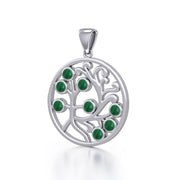 Nourished treasure in the Tree of Life ~ Sterling Silver Jewelry Pendant TPD3571
