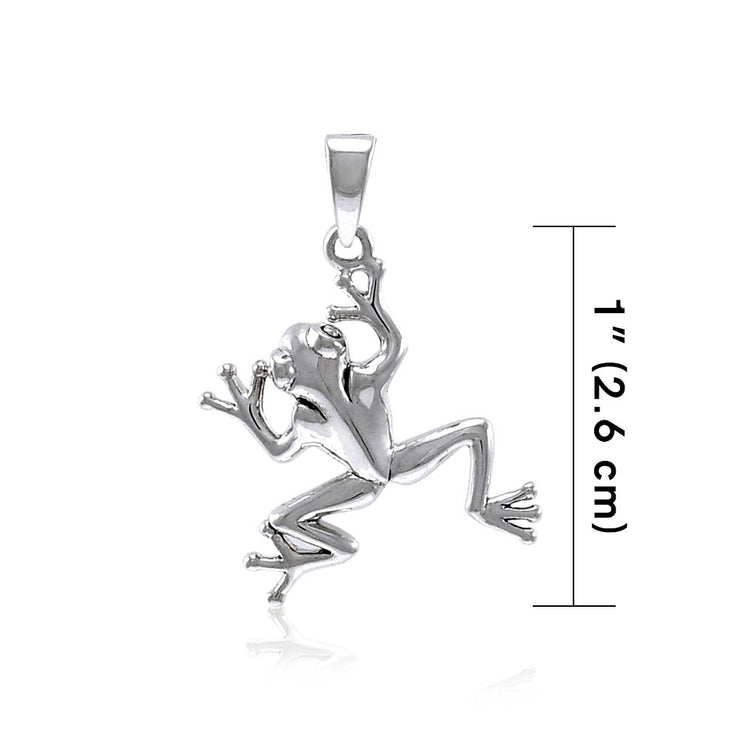 Jumping Frog Silver Pendant TPD3613