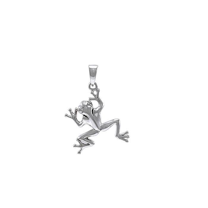 Jumping Frog Silver Pendant TPD3613