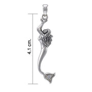 Dancing Mermaid Silver Pendant TPD3626