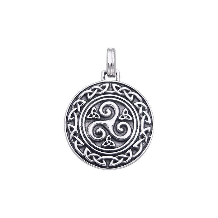 Celtic Silver Spiral Pendant TPD370