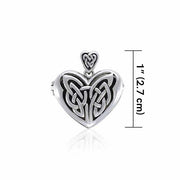 Eternal Heart Celtic Knot Silver Locket Pendant TPD3717
