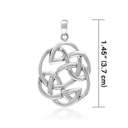 Modern Celtic Silver Pendant TPD3718