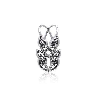 Contemporary Celtic Knotwork Silver Pendant TPD372