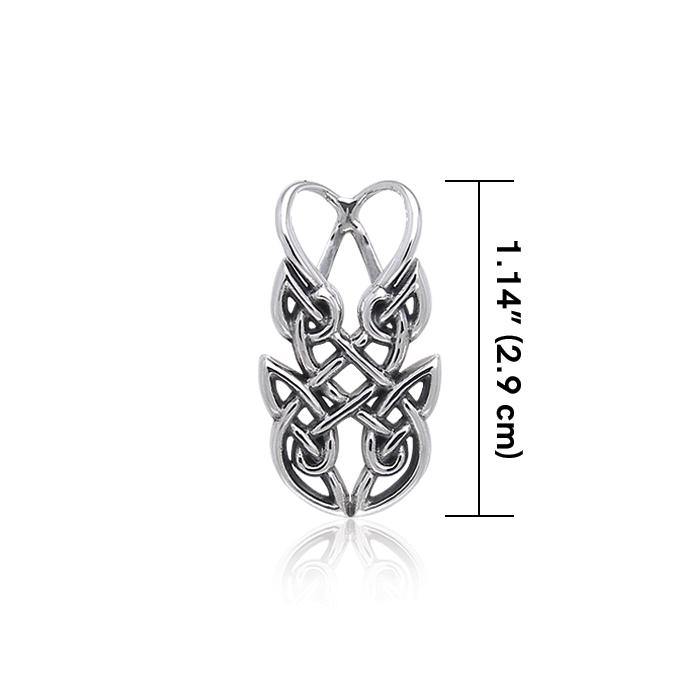 Contemporary Celtic Knotwork Silver Pendant TPD372