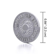 Powerful I am an Amazing Good Luck Generator Silver Small Empower Coin TPD3730 Pendant