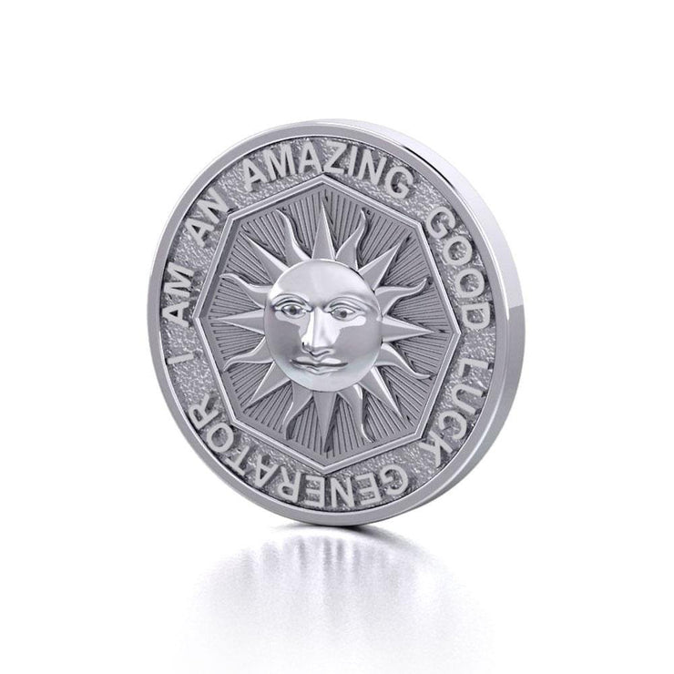I am an Amazing Good Luck Generator Silver Large Empower Coin TPD3731