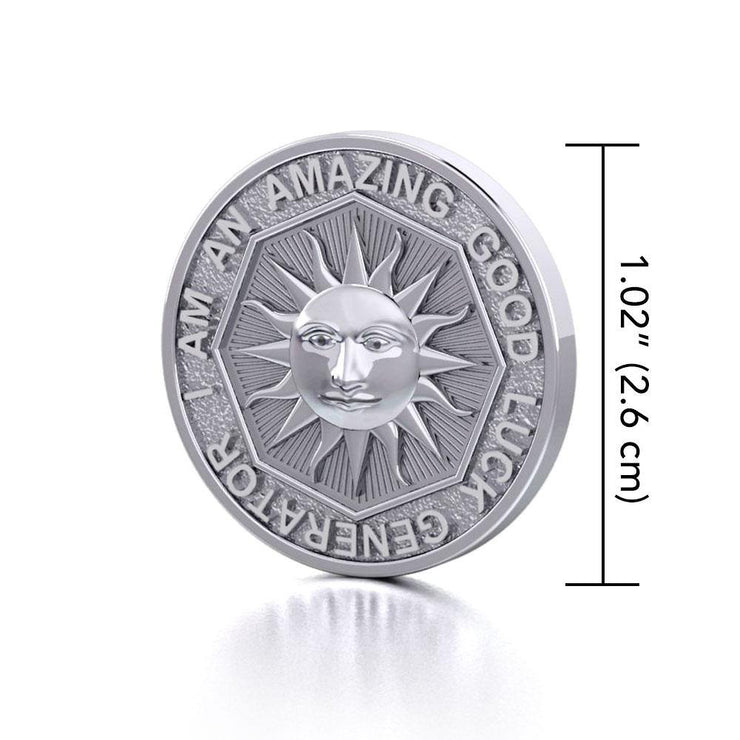 I am an Amazing Good Luck Generator Silver Large Empower Coin TPD3731