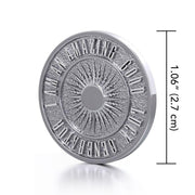 Beautiful I am an Amazing Good Luck Generator Silver Large Empower Coin TPD3732 Pendant