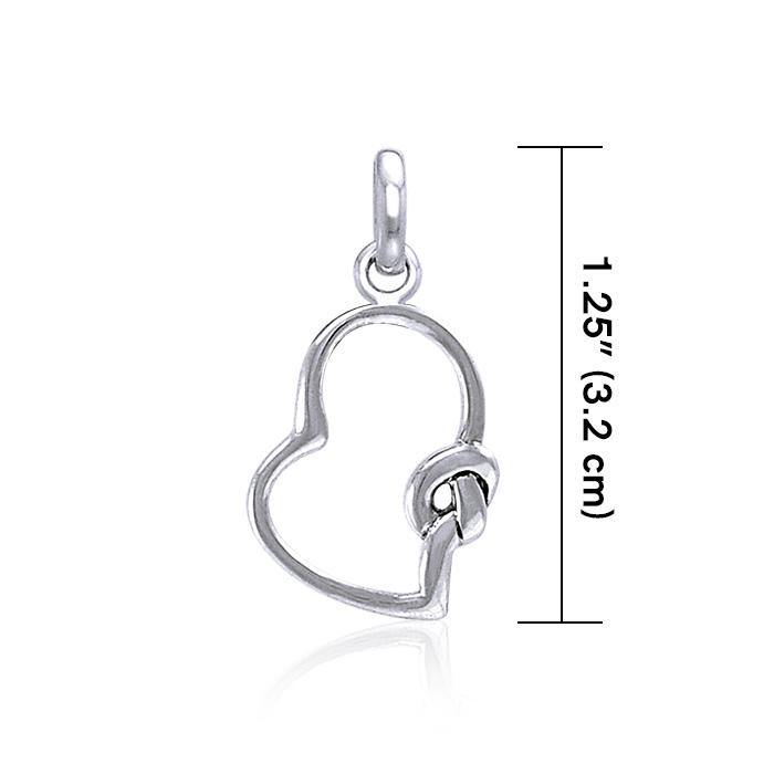 Celtic Love Heart Knot Silver Pendant TPD3854