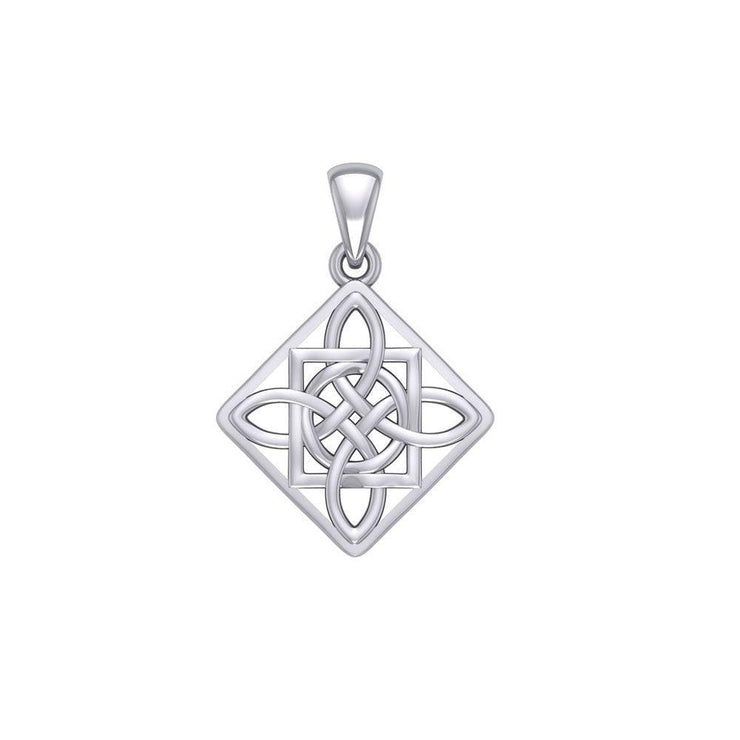 Celtic Four Point Knot Silver Pendant TPD3934