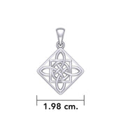 Celtic Four Point Knot Silver Pendant TPD3934