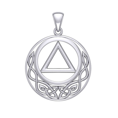 Celtic AA Recovery Silver Pendant TPD3936