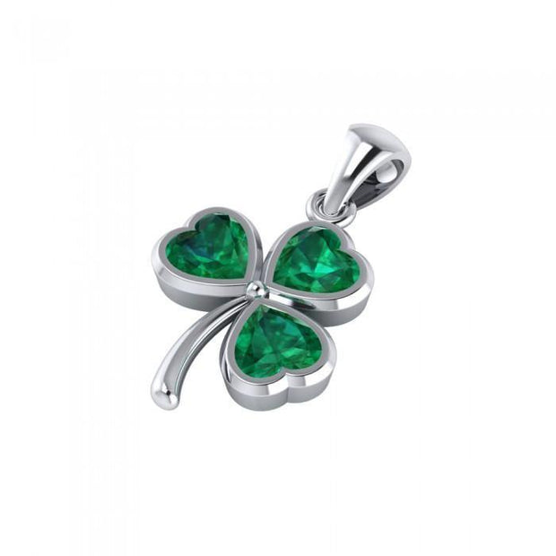 Today is your lucky day! ~ Sterling Silver Jewelry Shamrock Pendant TPD3961