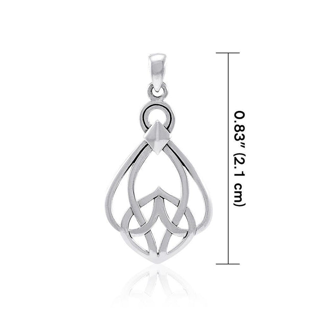 Modern Celtic Knot Sterling Silver Pendant TPD3963