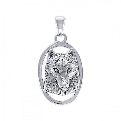 Sterling Silver Wolf Pendant by Ted Andrews TPD3989