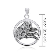 Sterling Silver Owl Pendant by Ted Andrews TPD3991