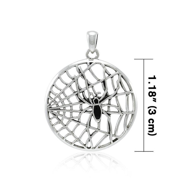 Ted Andrews Spiderweb Sterling Silver Pendant TPD3992