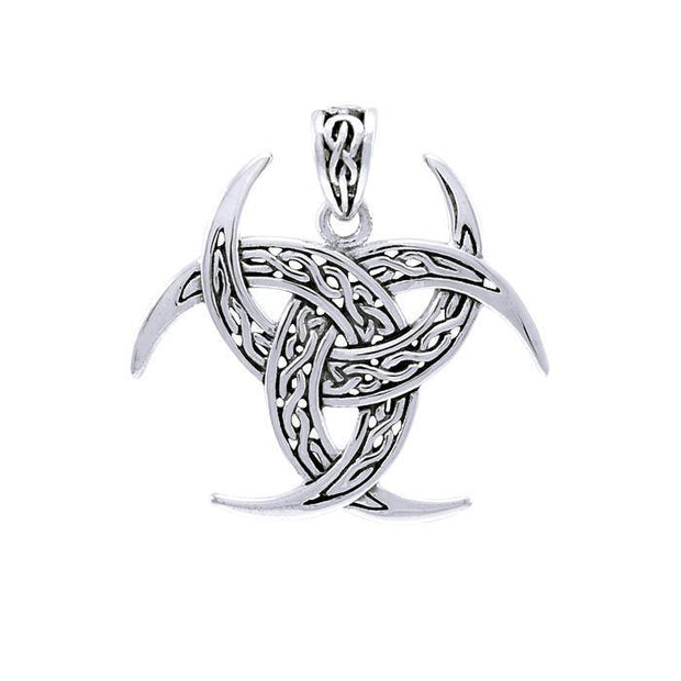 Trinity Moon Sterling Silver Pendant TPD4045