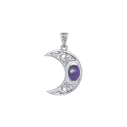 Blue Moon Silver Pendant with Gemstone TPD4056