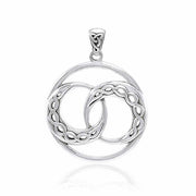 Mickie Mueller Celtic Crescent Moon Sterling Silver Pendant TPD4073