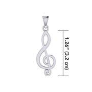 Music G clef Symbol Pendant TPD4115