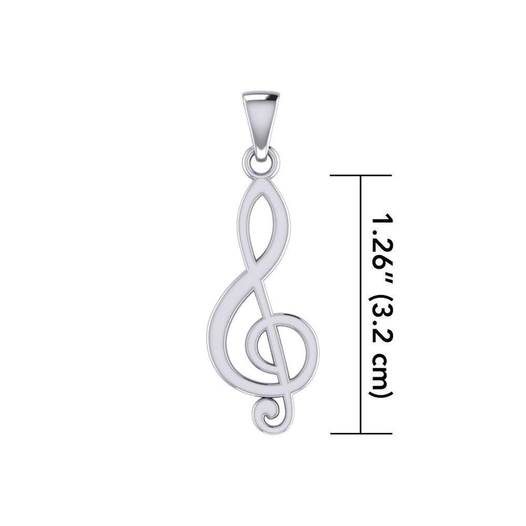 Music G clef Symbol Pendant TPD4115