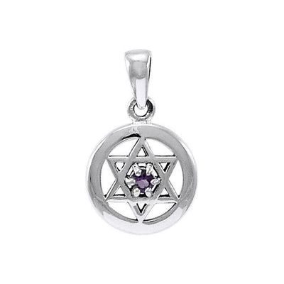 We are all connected ~ Hexagon Sterling Silver Pendant with Gemstone TPD4259