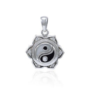 Yin Yang Lotus Silver Pendant TPD4277