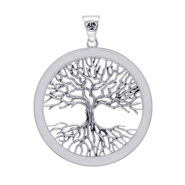 Mickie Mueller Wiccan Tree of Life Silver Pendant TPD4304
