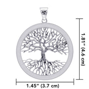 Mickie Mueller Wiccan Tree of Life Silver Pendant TPD4304