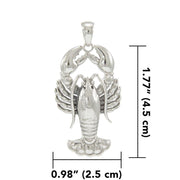 Large Lobster Silver Pendant TPD4381