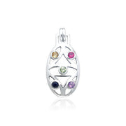 TPD440 Oval Flower Of Life Pendant